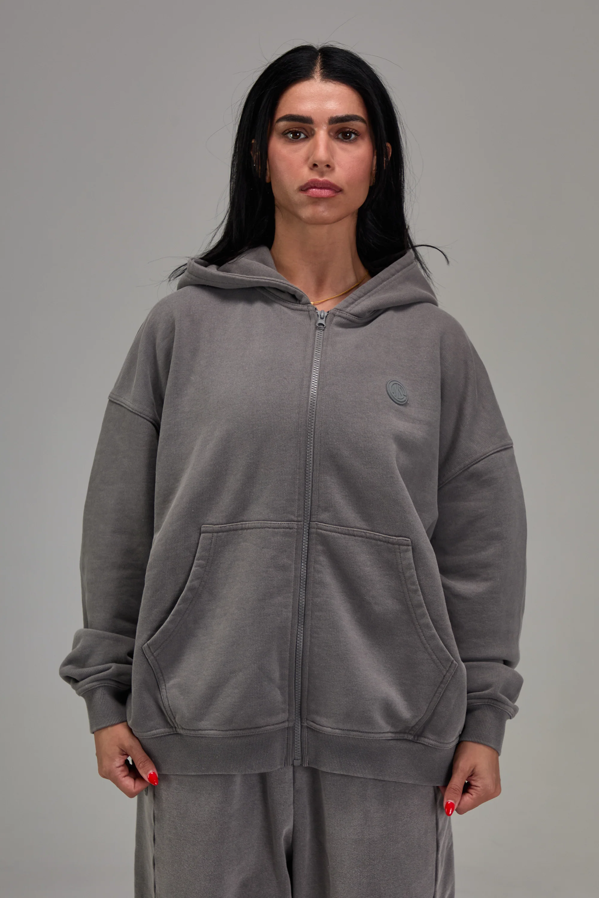 Gunmetal Grey Heavyweight Zip Up - Image 4